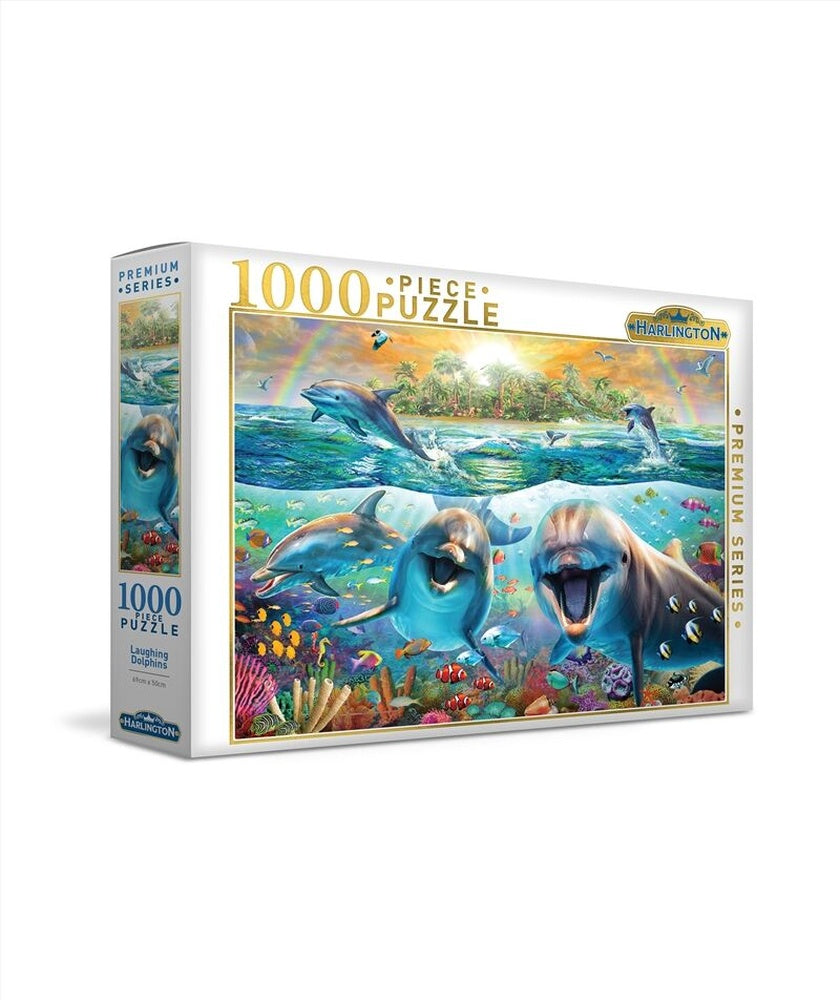 Harlington 1000pce Puzzle - Laughing Dolphins
