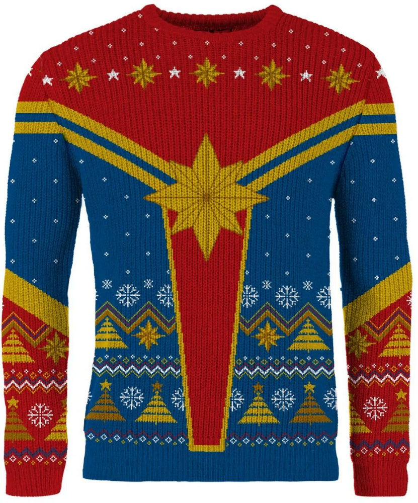 Captain Marvel Christmas Jumper (Size XS)