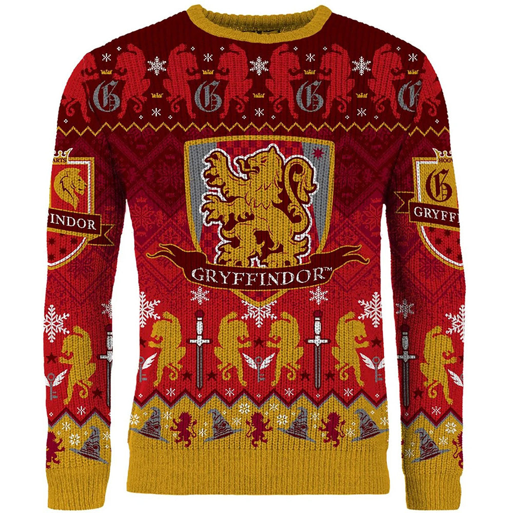 Gryffindor House Crest Christmas Jumper (Size L)