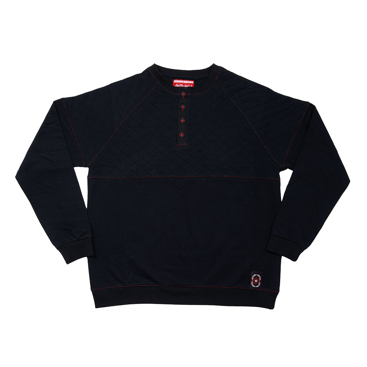 Darrington Press - Fjord Stone Black Henley Long Sleeve Shirt - M