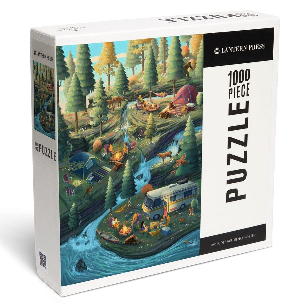 1000 Piece Puzzle Camping Enjoyment