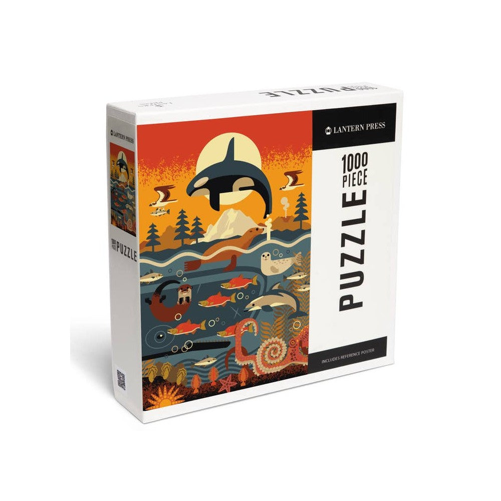 1000 Piece Puzzle Marine Animals Geometr