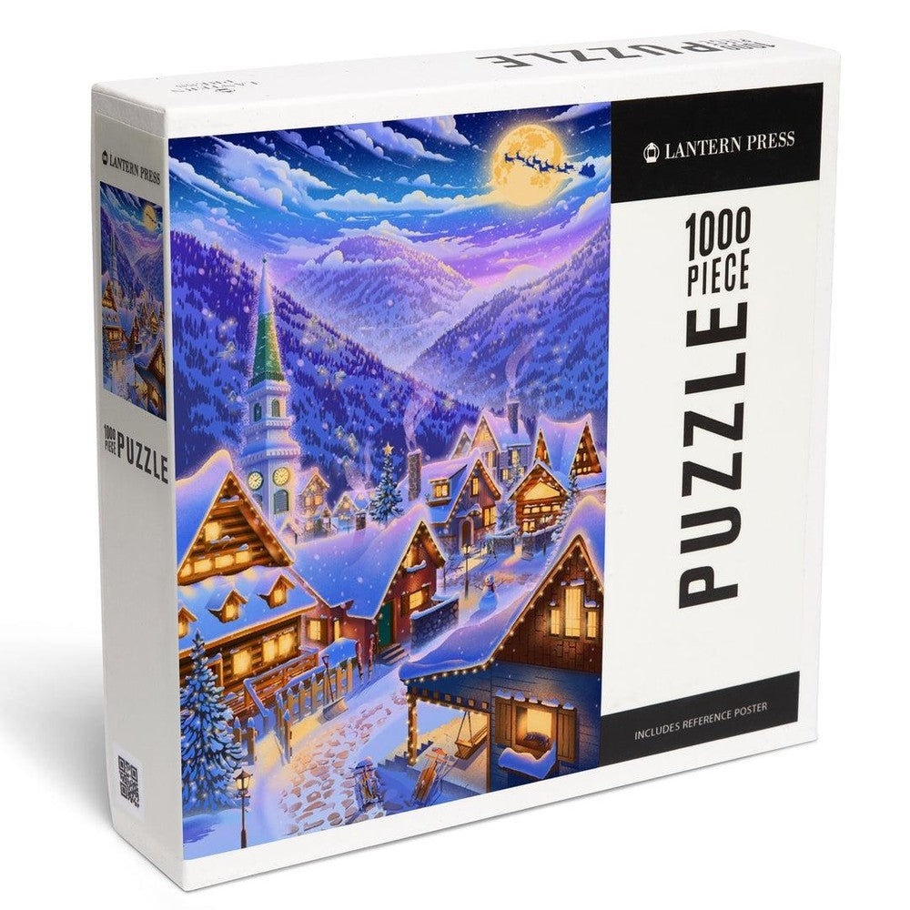 1000 Piece Puzzle Sleepy Winter Village