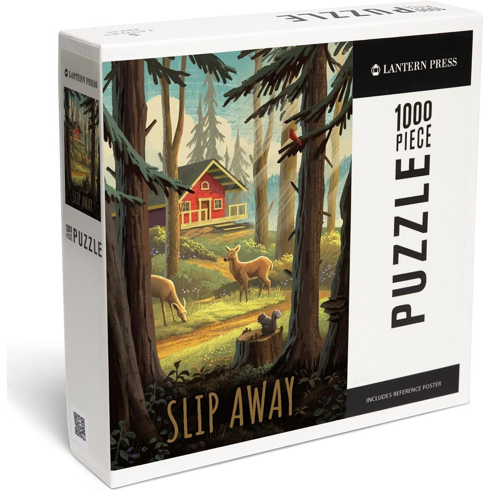 1000 Piece Puzzle Slip Away Cabin with W