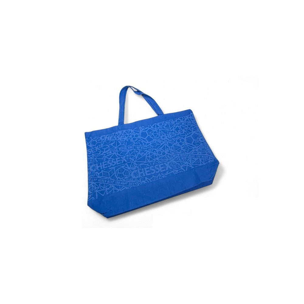 CHX 85106 "Too Many Dice" Large Gusseted Bottom Blue Tote Bag