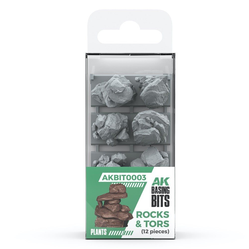 U2 AK Interactive - Basing Bits - Rocks & Tors - 12 Pieces
