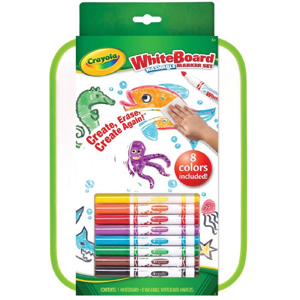 Dry Erase Board + 8 Markers