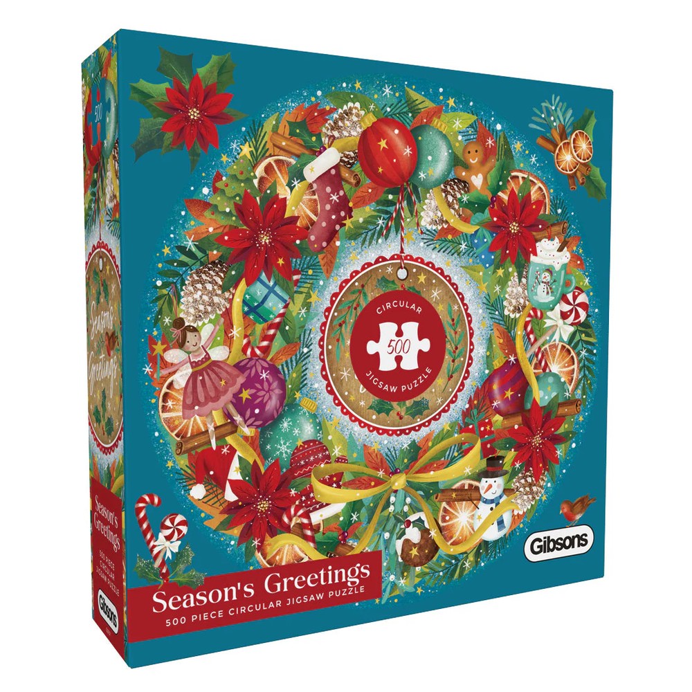 Puzzle - Gibsons - Seasons Greetings 500 Circular