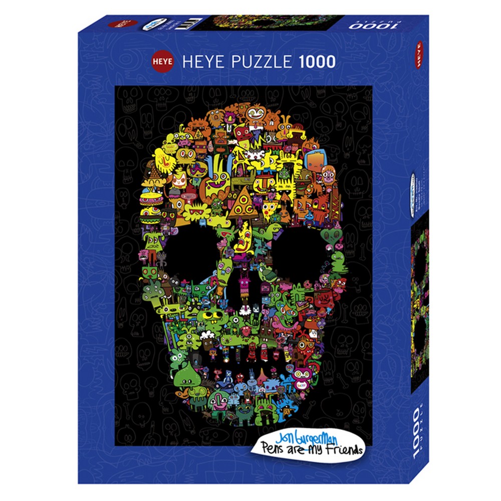 Puzzle - Heye - Burgerman; Doodle Skull 1000Pc