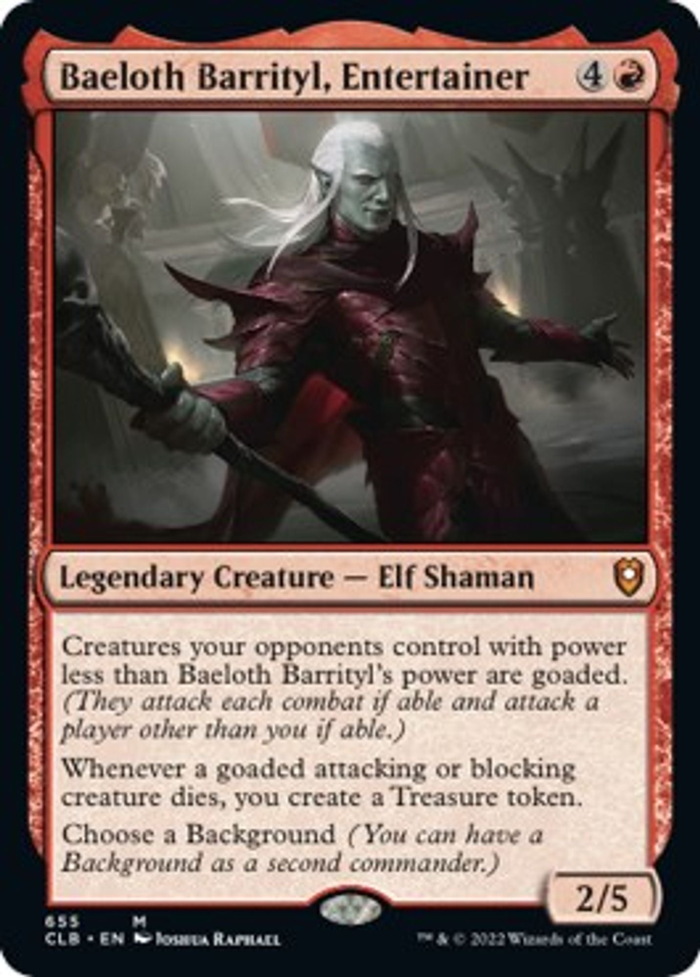 Baeloth Barrityl, Entertainer