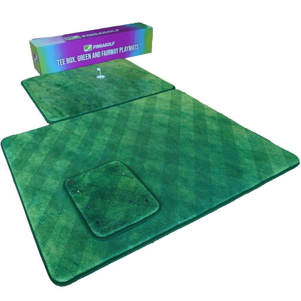 Fingagolf Tee Box Green and Fairway Playmats