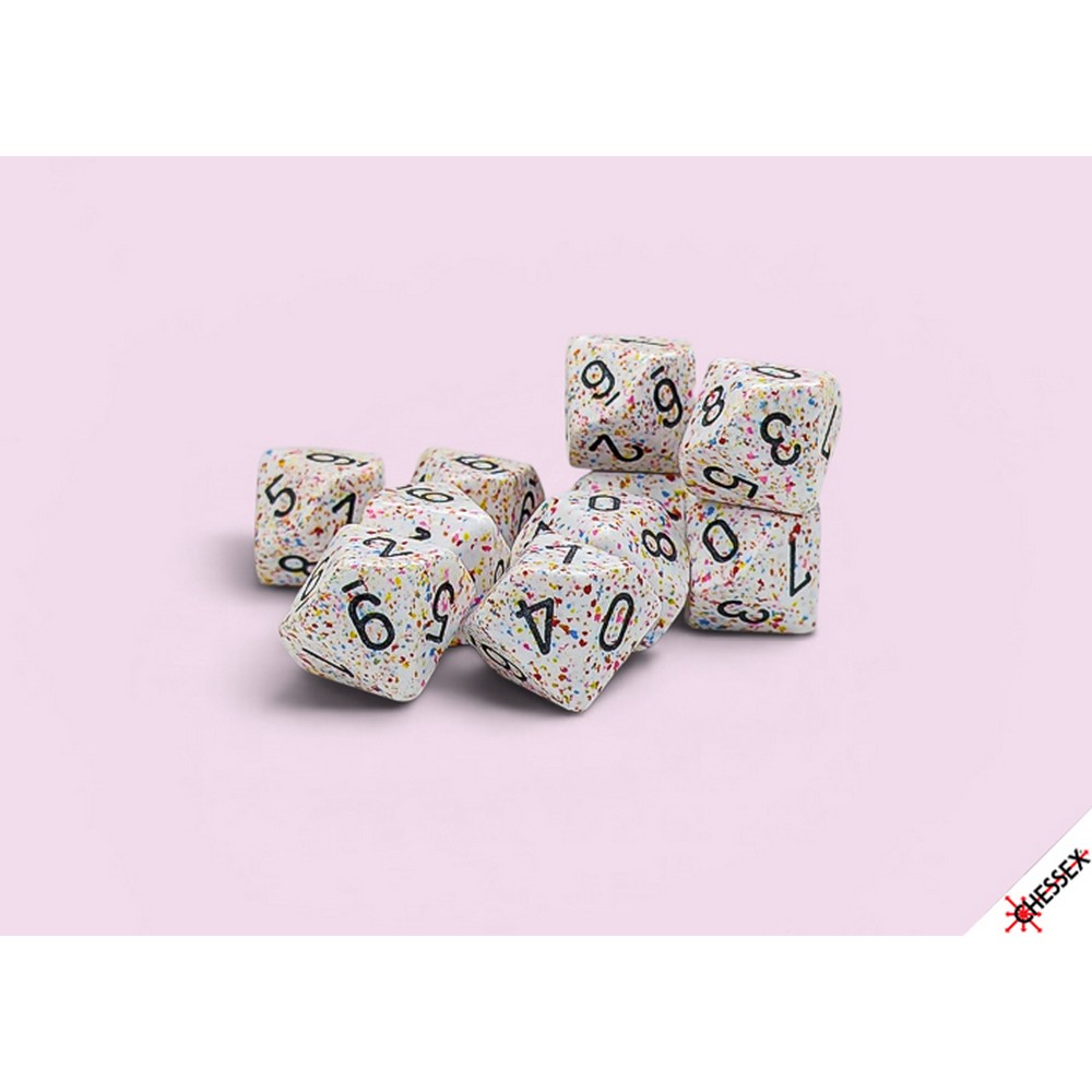 CHX 25121 Speckled Birthday Set of Ten d10s