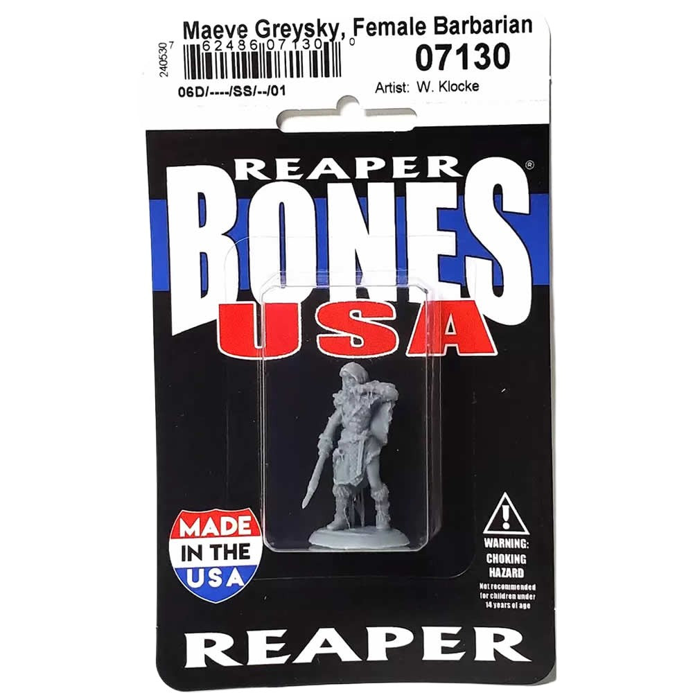 Reaper: Dungeon Dwellers: Maeve Greysky - Female Barbarian (Plastic)