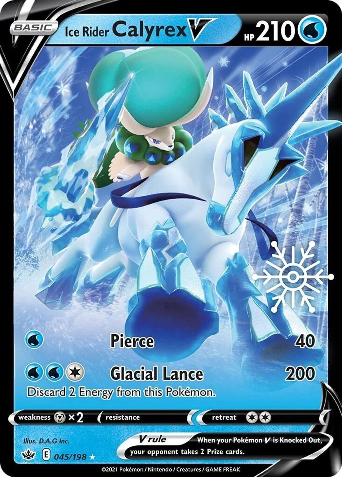 Ice Rider Calyrex V - 045/198 (Holiday Calendar) - Miscellaneous Cards & Products