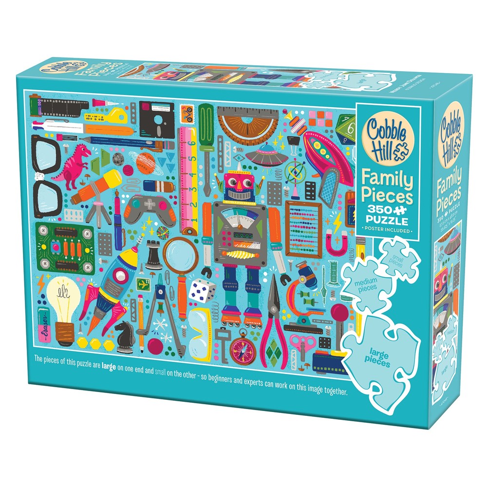 Puzzle - Cobble Hill - Nerdy Junk Drawer (Family) - 350pc