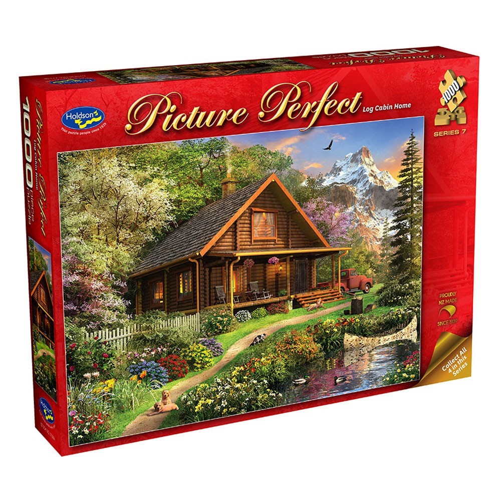 Puzzle - Holdson - Picture Perfect S7 - 1000pc Puzzle - Log Cabin Home