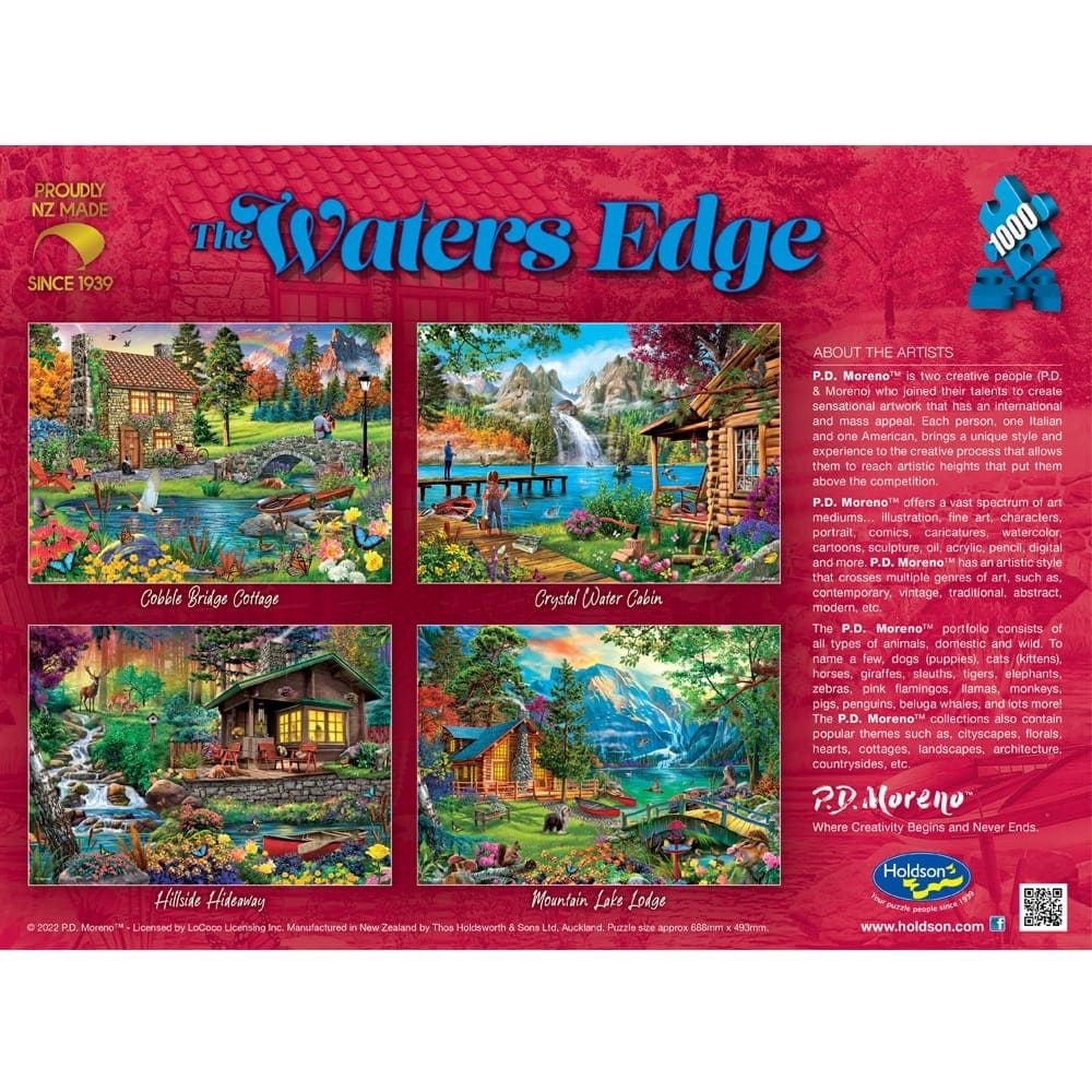 Puzzle - Holdson - The Waters Edge - 1000pc Puzzle - SET OF FOUR (Master)