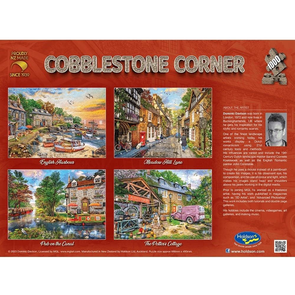 Puzzle - Holdson - Cobblestone Corner - 1000pc Puzzle - SET OF FOUR