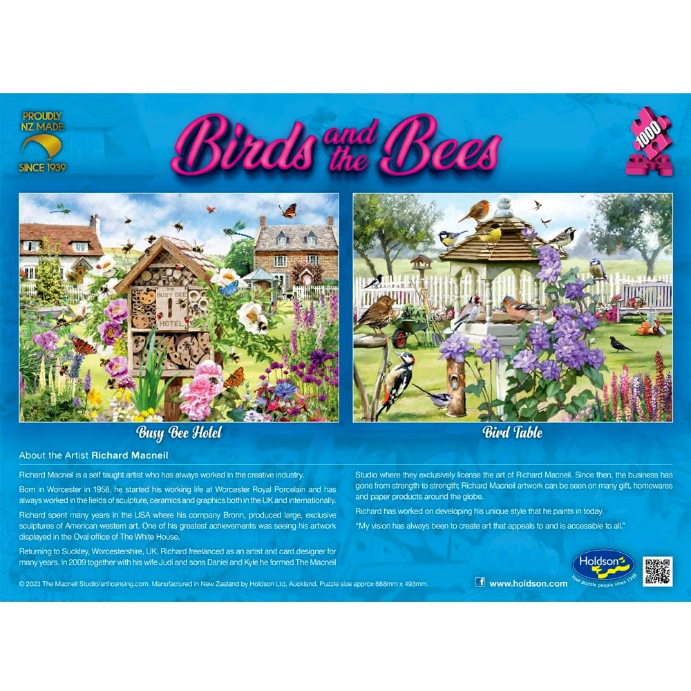 Puzzle - Holdson - Birds & The Bees - 1000pc Puzzle - (Master)