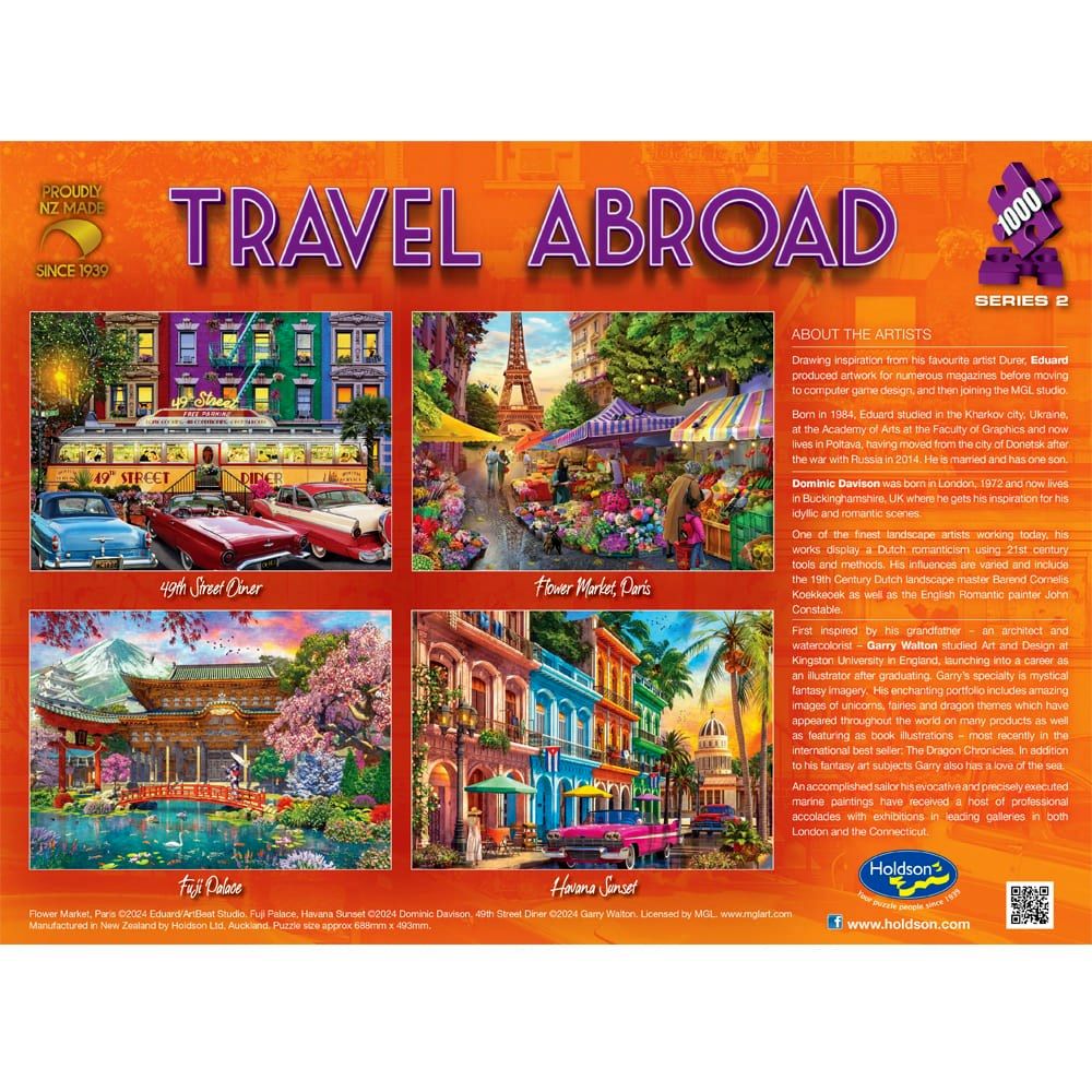 Puzzle - Holdson - Travel Abroad S2 - 1000pc Puzzle - SET OF FOUR