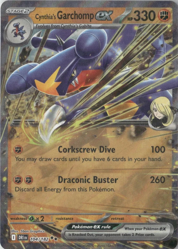 Cynthia's Garchomp ex - 104/182 - SV10: Destined Rivals