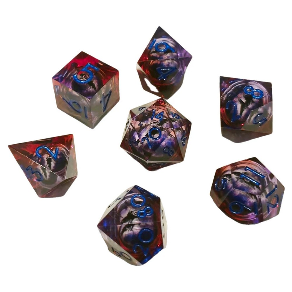 Chronicle - Purple Red ICU Liquid Core Dice Set