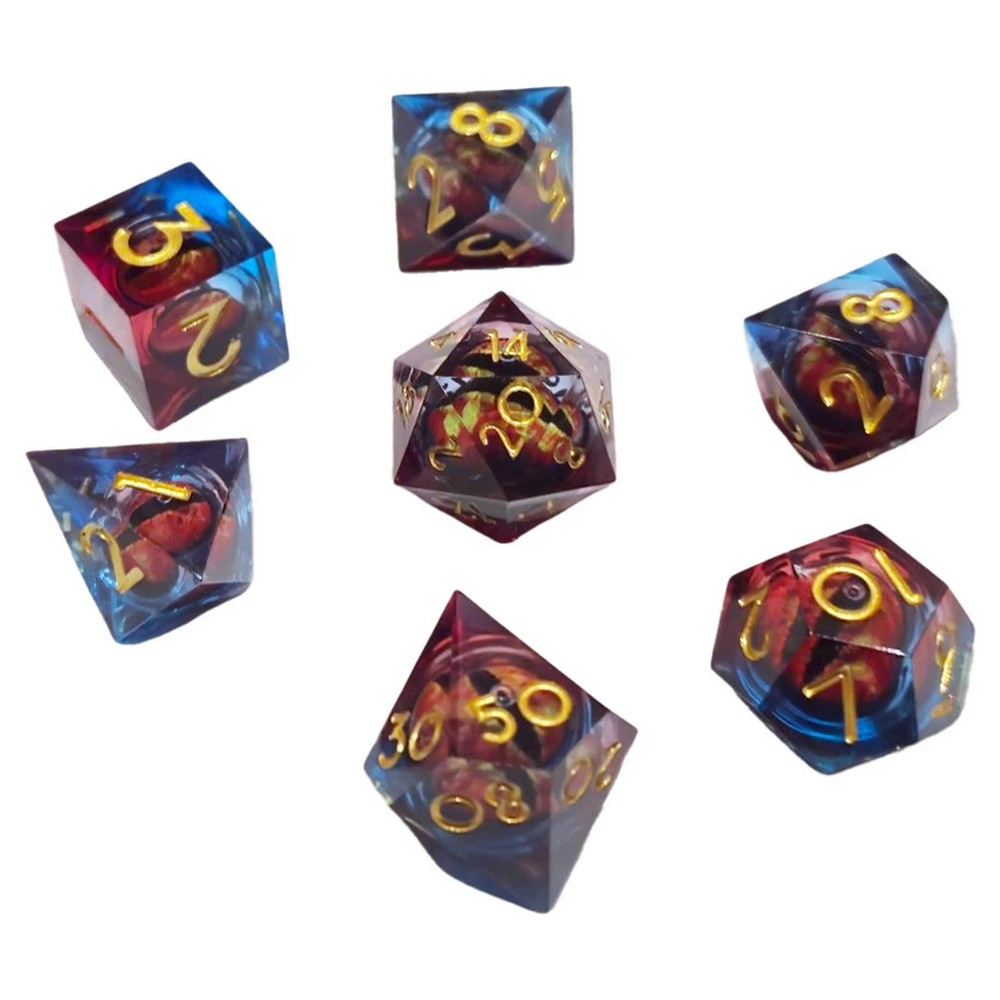 Chronicle - Red Blue ICU Liquid Core Dice Set