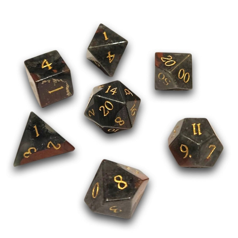 Chronicle - Bloodstone Gemstone Dice Set