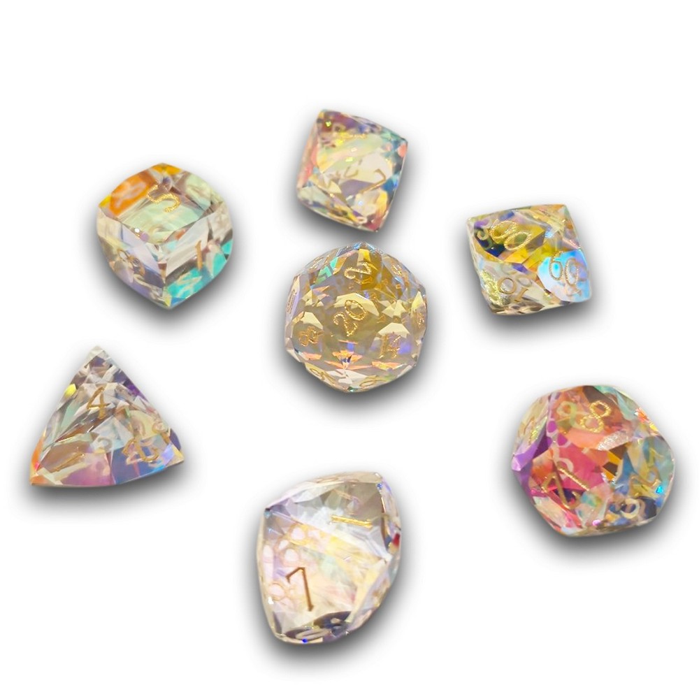 Chronicle - Dichroic Marquise Crystal Dice Set