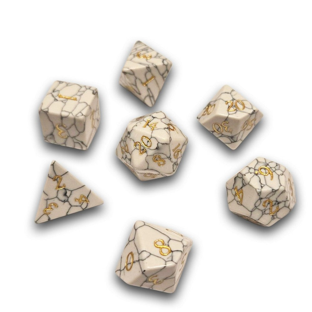 Chronicle - Howlite Gemstone Dice Set