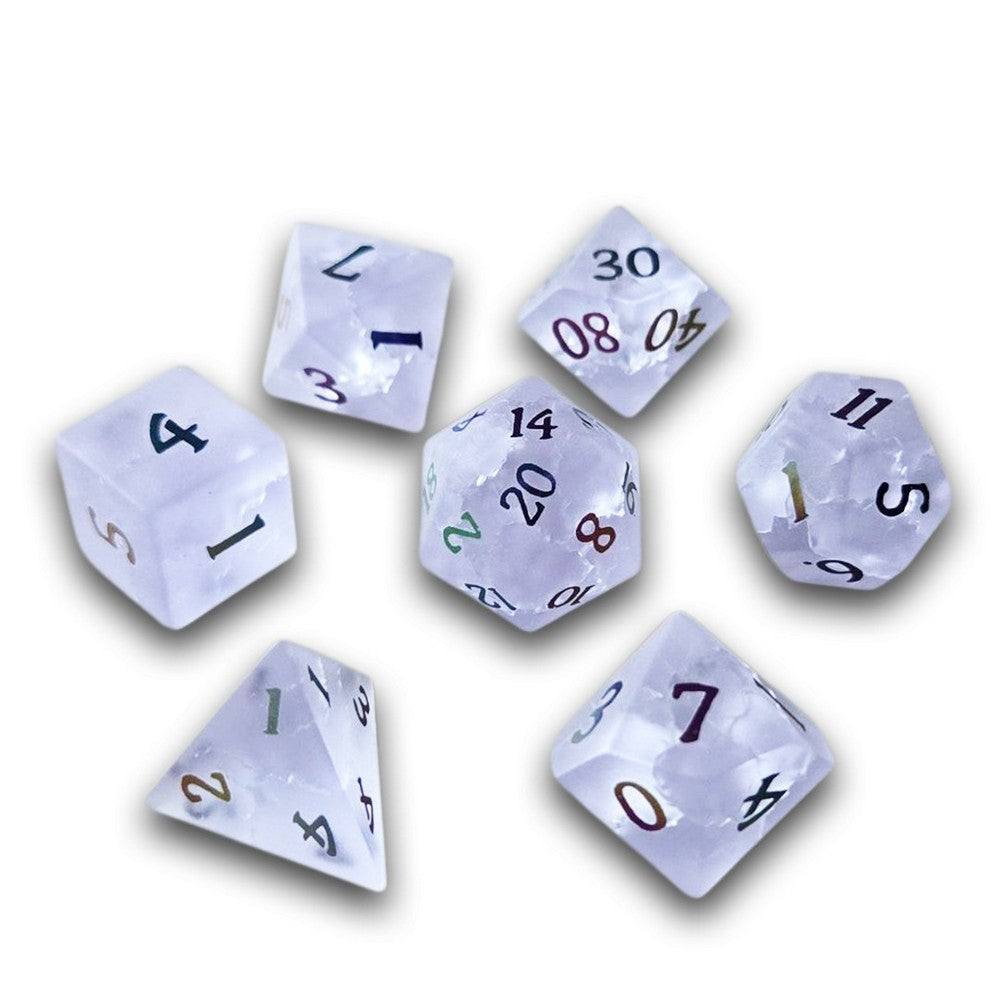 Chronicle - Icy Frosted Crystal Dice Set