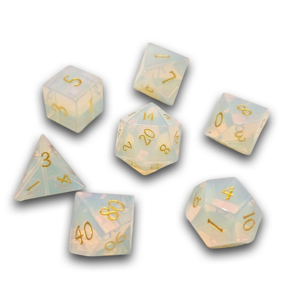Chronicle - Opal Gemstone Dice Set