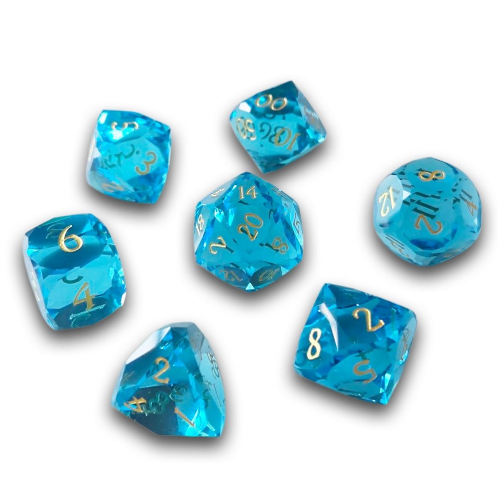 Chronicle - Sapphire Marquise Crystal Dice Set