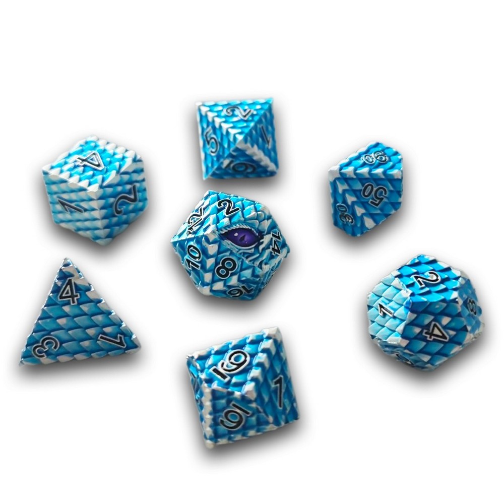Chronicle - Blue Dragonscale Metal Dice Set
