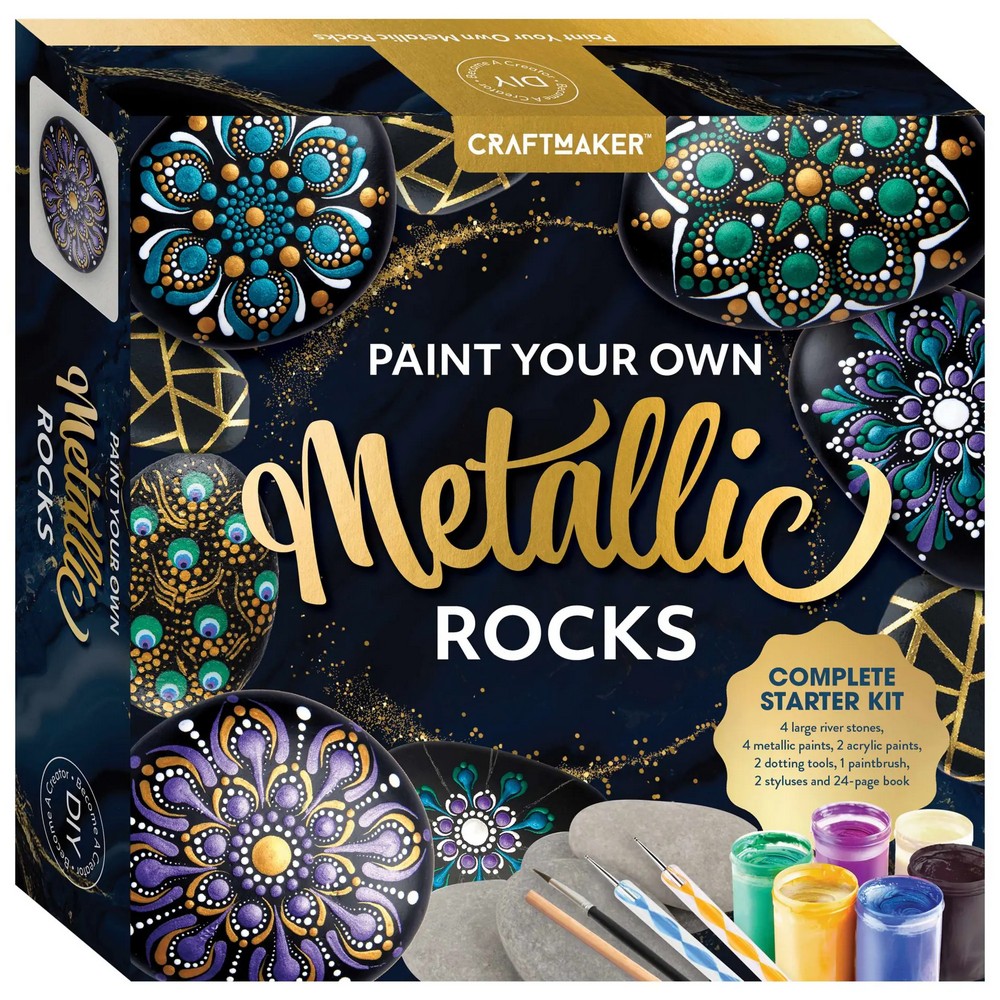 Craft Maker Metallic Rock Painting Kit