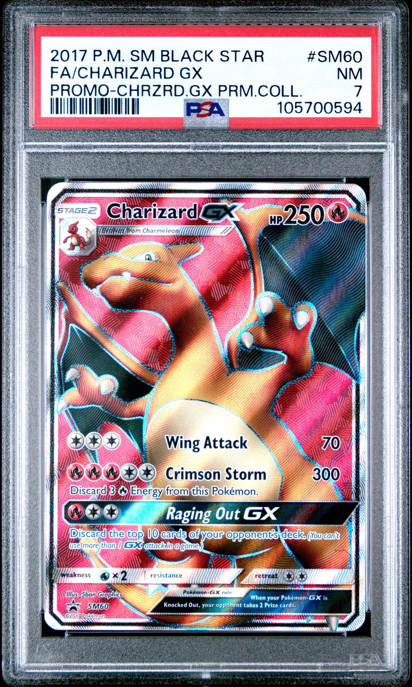 2017 Pokemon Sm Black Star Promo Sm60 Promo-Chrzrd. Gx Prm. Coll.