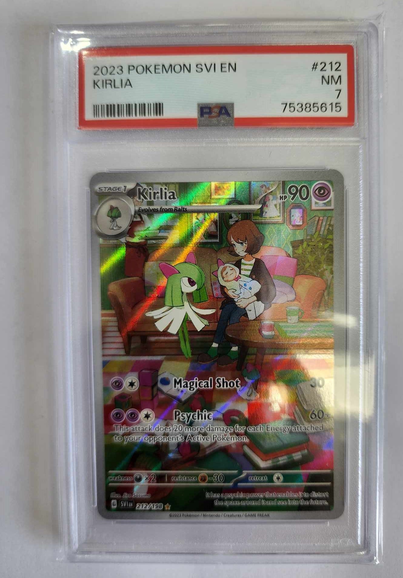 2023 Pokemon SVI EN - Kirlia 212/198 - Illustration Rare - PSA 7