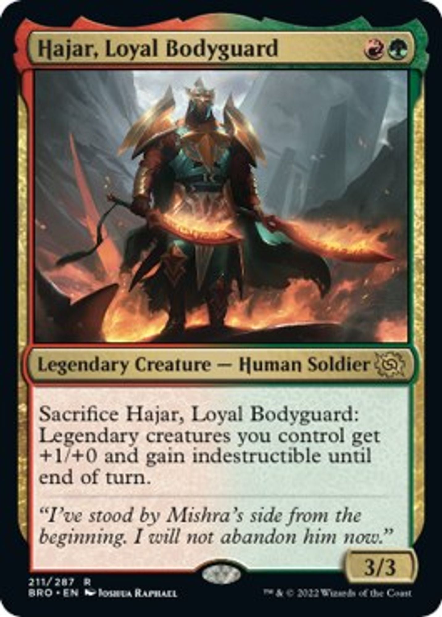 Hajar, Loyal Bodyguard - The Brothers' War
