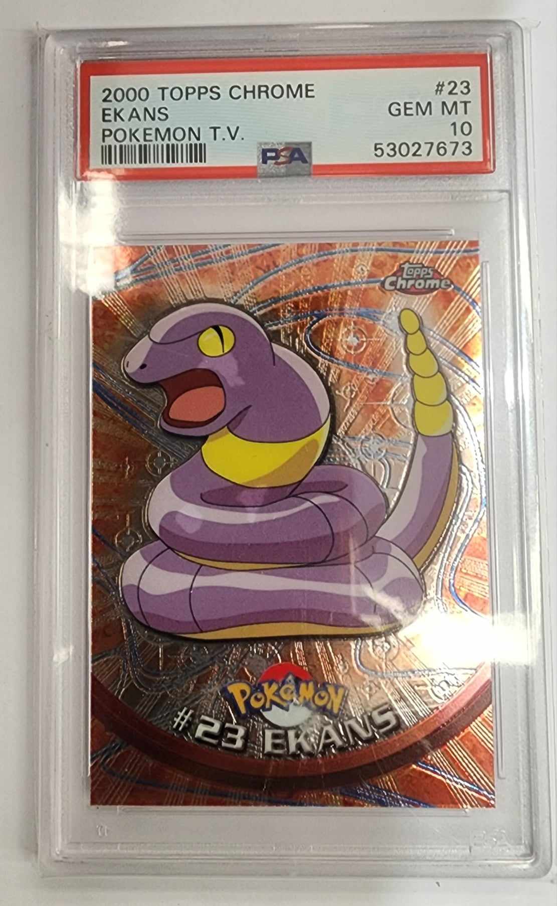 2000 Topps Chrome Pokemon T.V. - Ekans - 23 - PSA 10