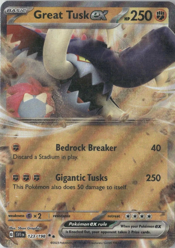 Great Tusk ex - 123/198 - SV01: Scarlet & Violet Base Set