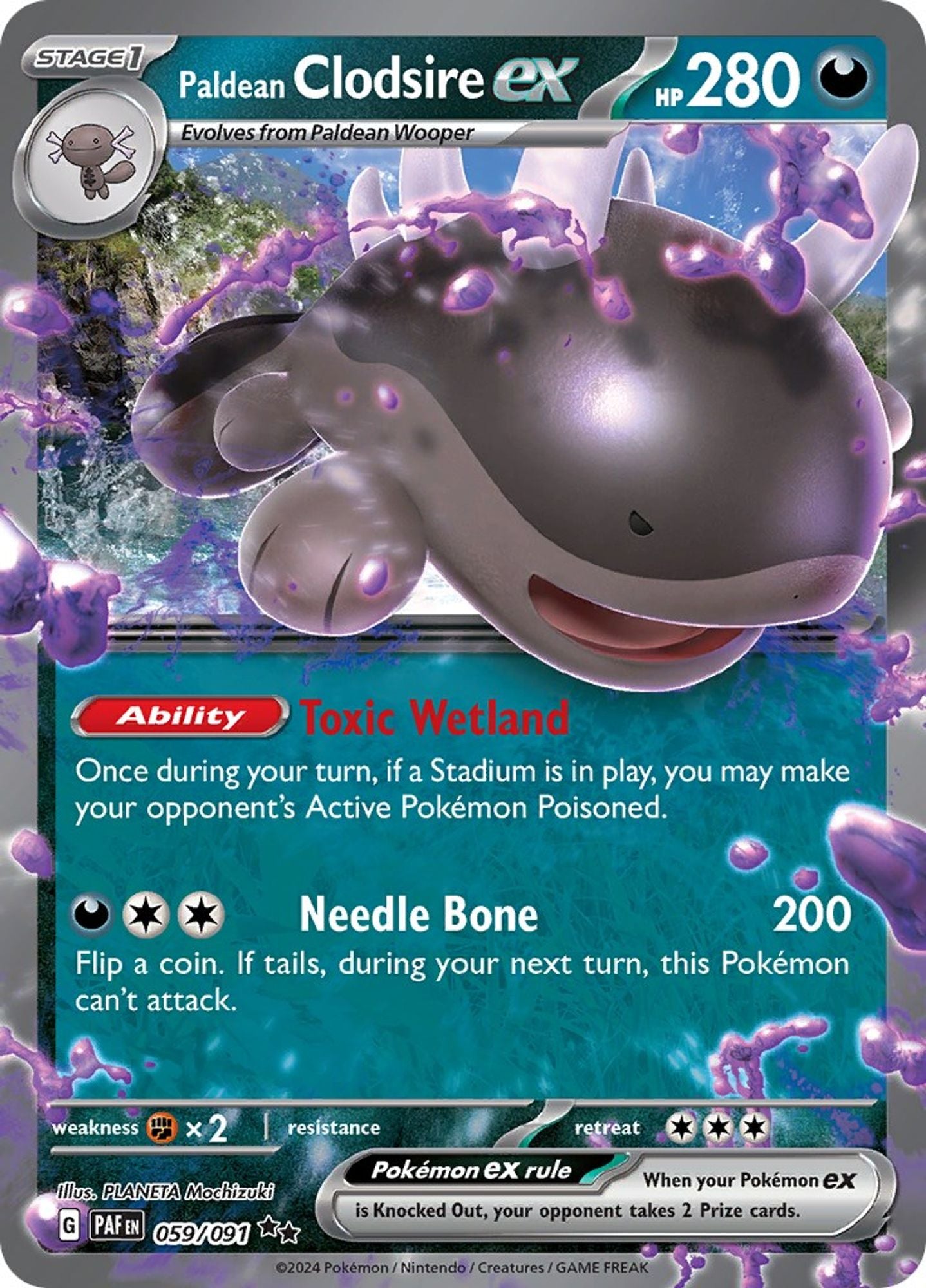 Paldean Clodsire ex - 059/091 - SV: Paldean Fates