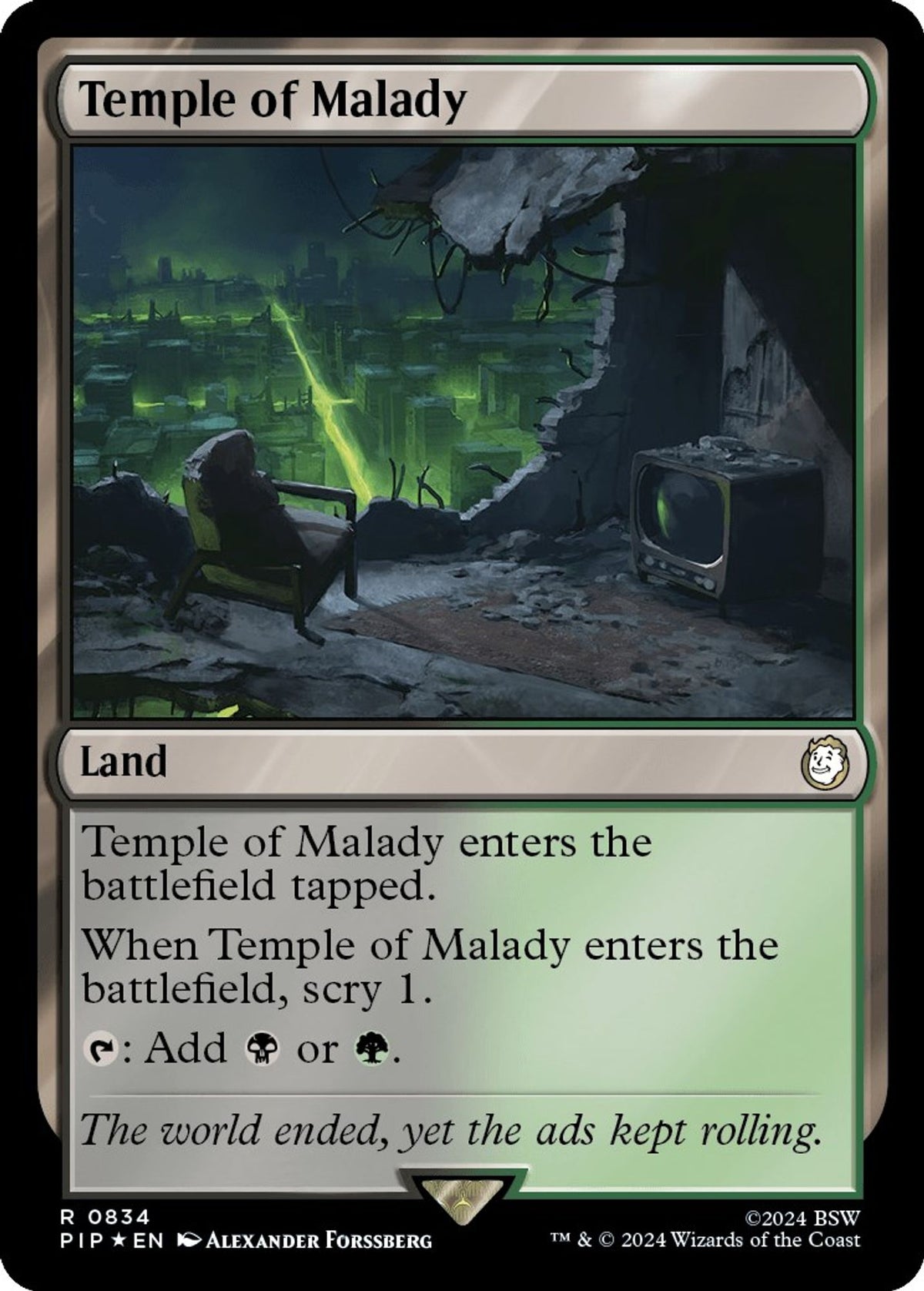 Temple of Malady (Surge Foil) - Universes Beyond: Fallout