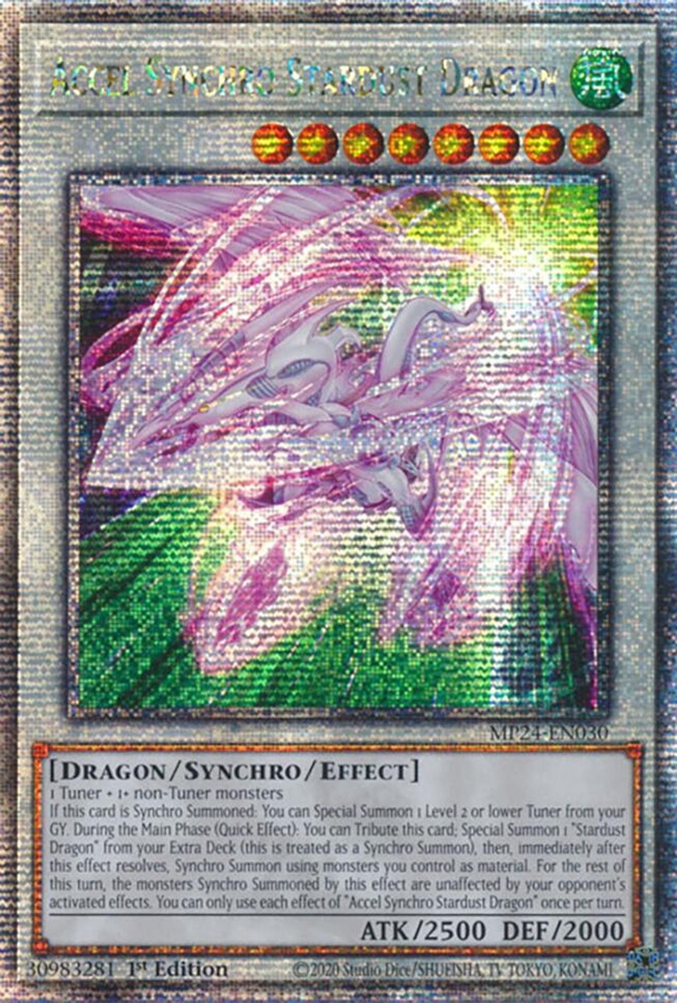 Accel Synchro Stardust Dragon (Quarter Century Secret Rare)