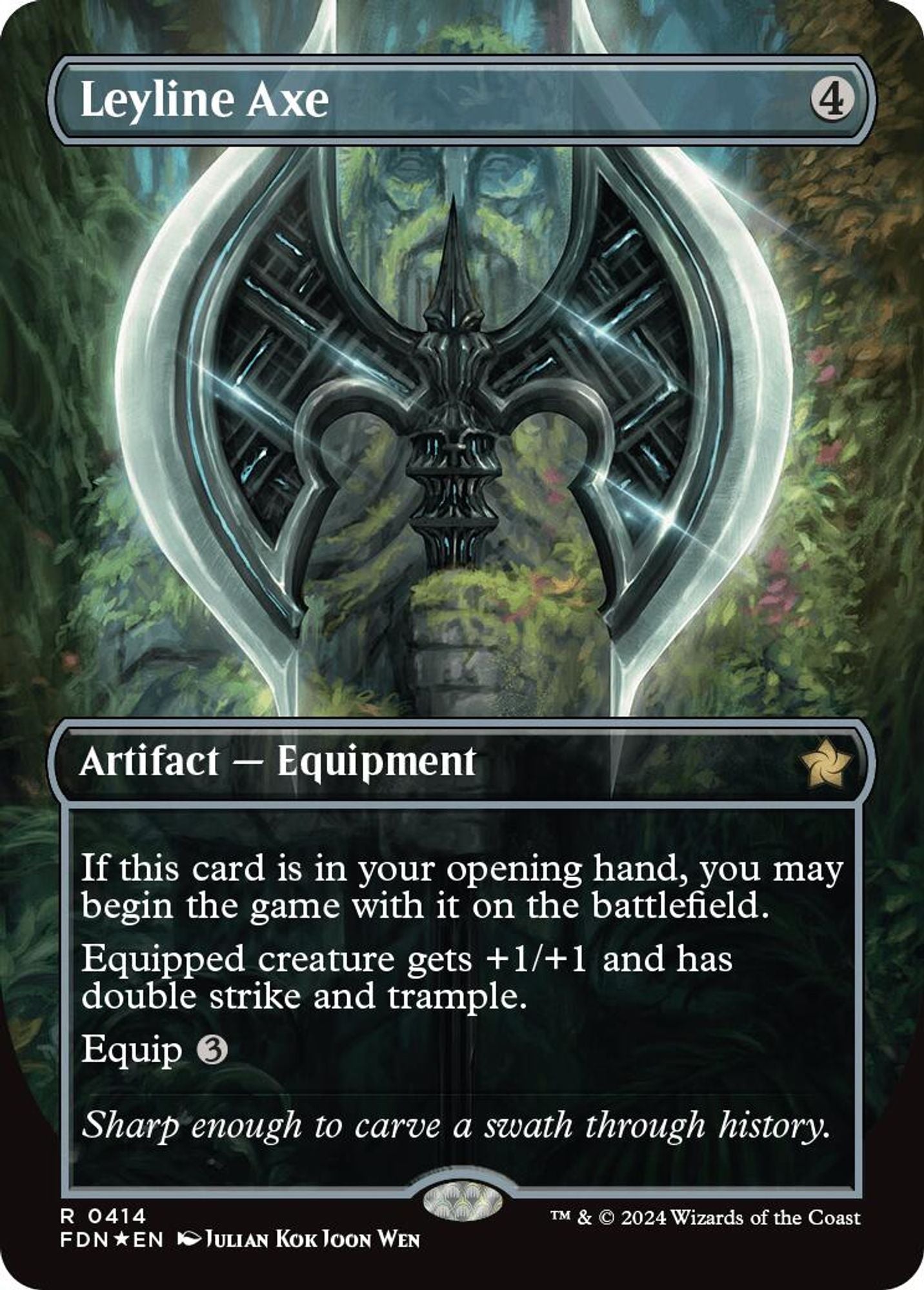 Leyline Axe (Borderless) (Mana Foil)