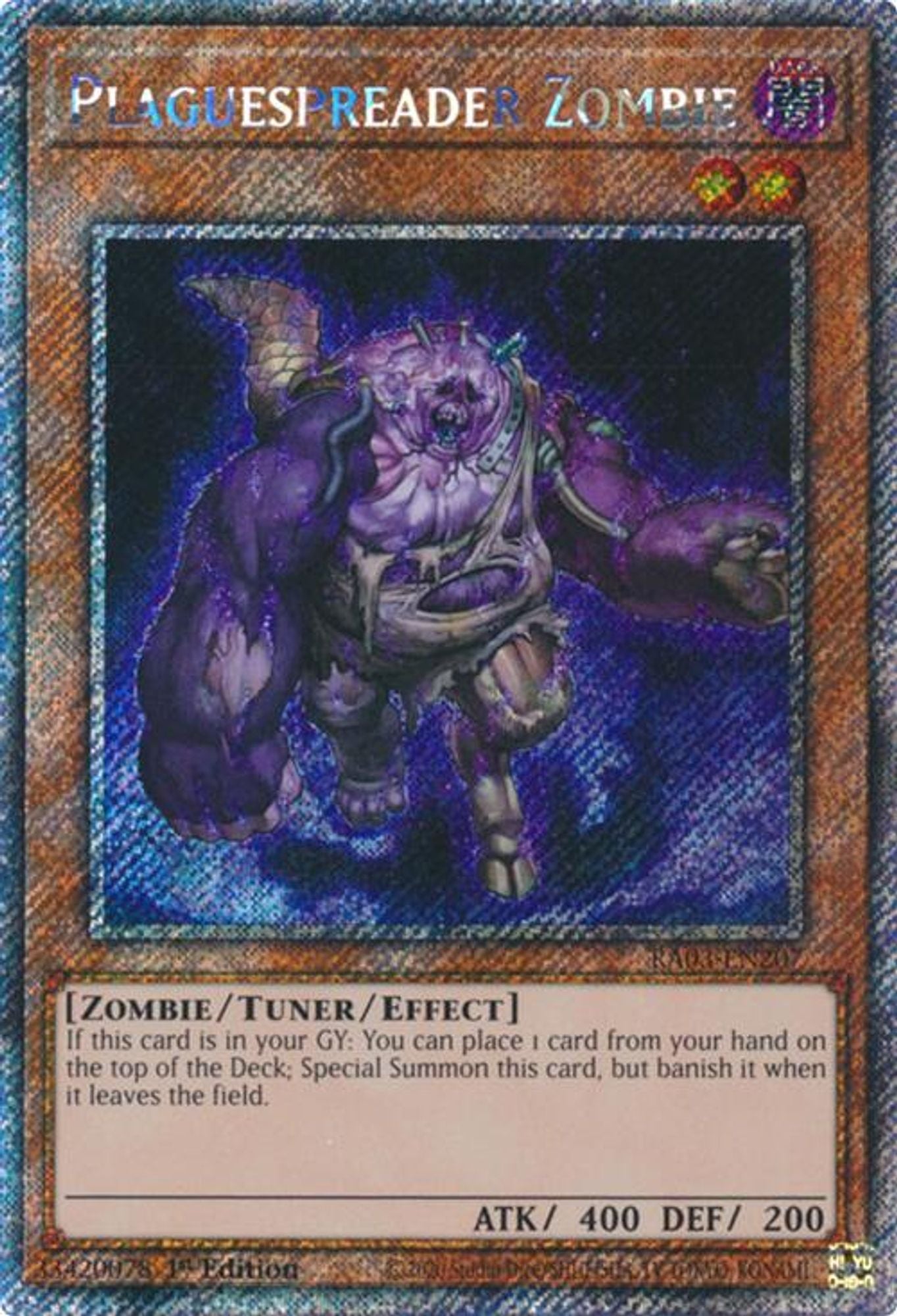 Plaguespreader Zombie (Platinum Secret Rare)
