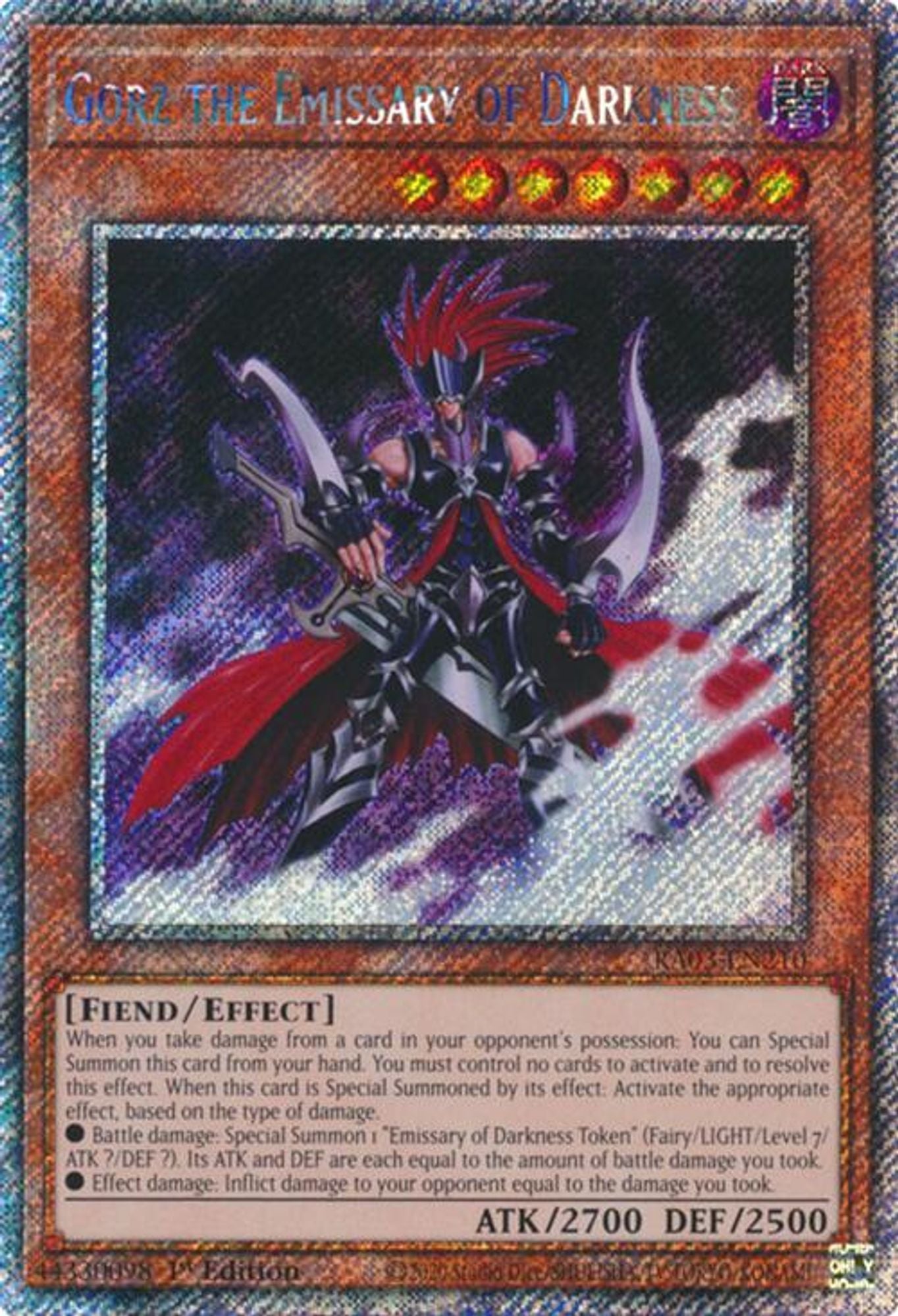 Gorz the Emissary of Darkness (Platinum Secret Rare)