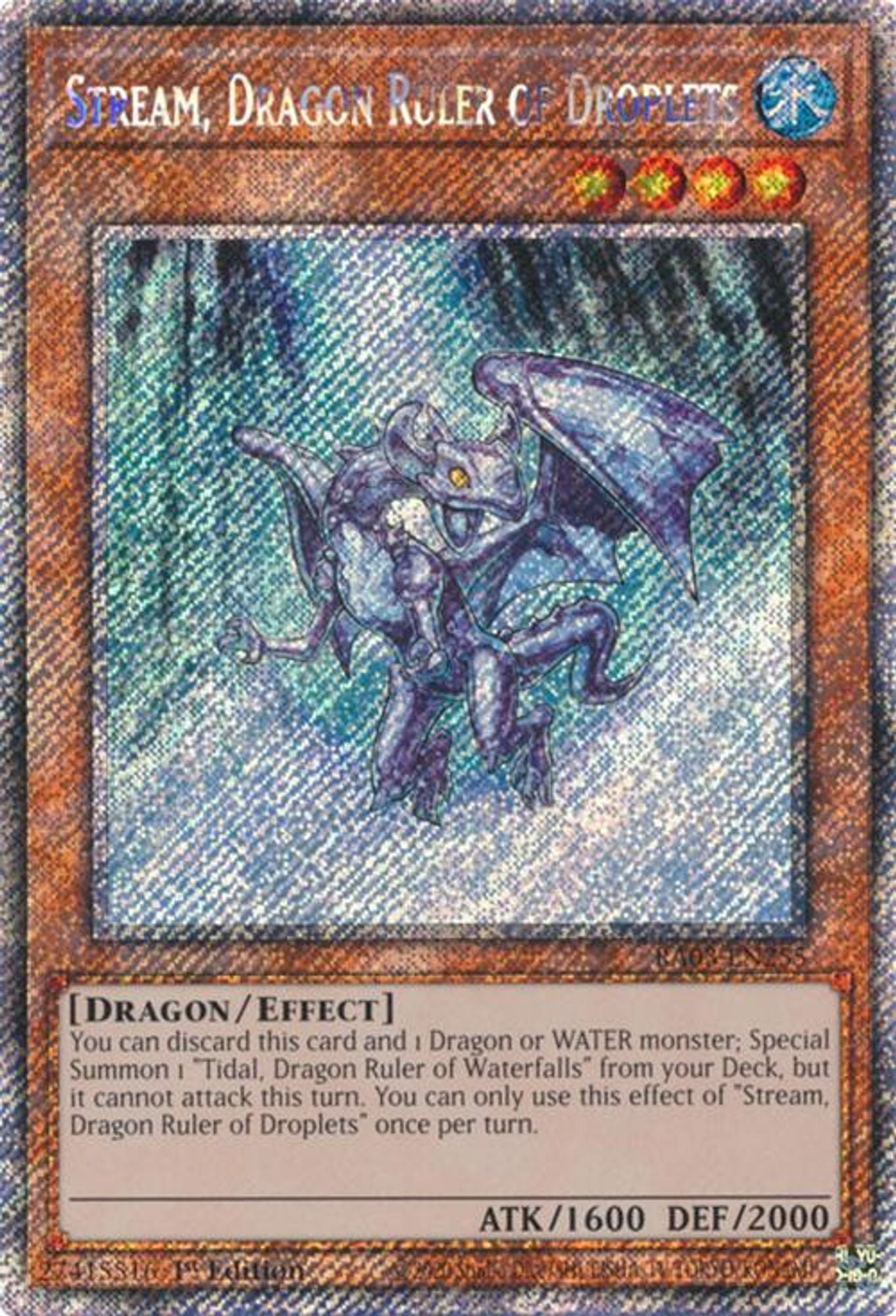 Stream, Dragon Ruler of Droplets (Platinum Secret Rare)