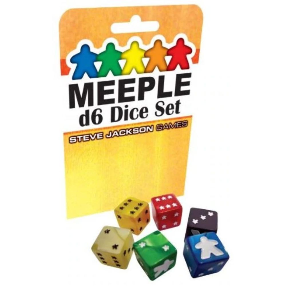 Meeple D6 Dice Set Yellow