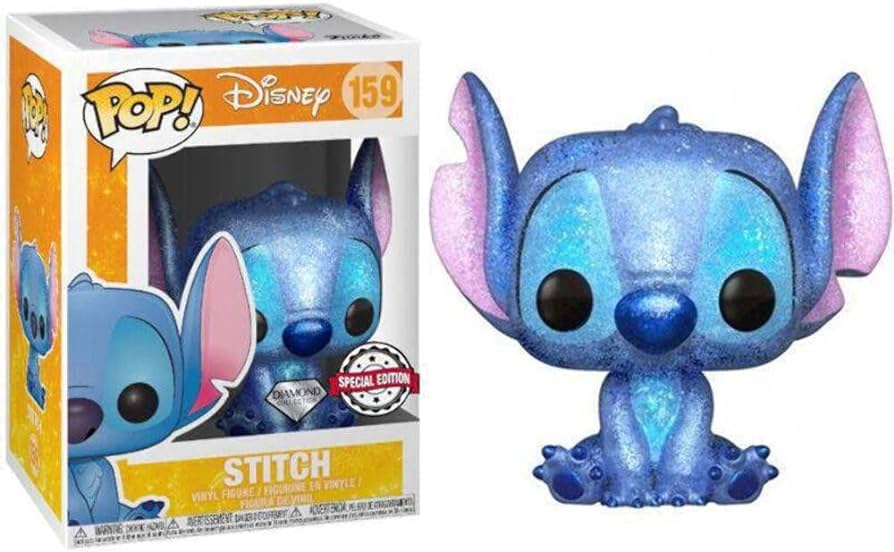 Lilo & Stitch - Stitch Seated Diamond Glitter US Exclusive Pop! Vinyl #159