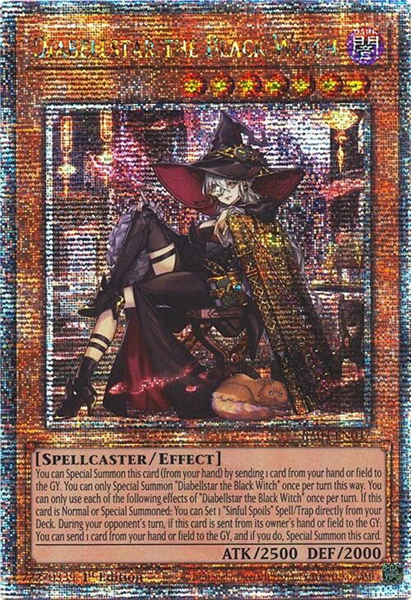 Diabellstar the Black Witch (New Art) (Quarter Century Secret Rare)